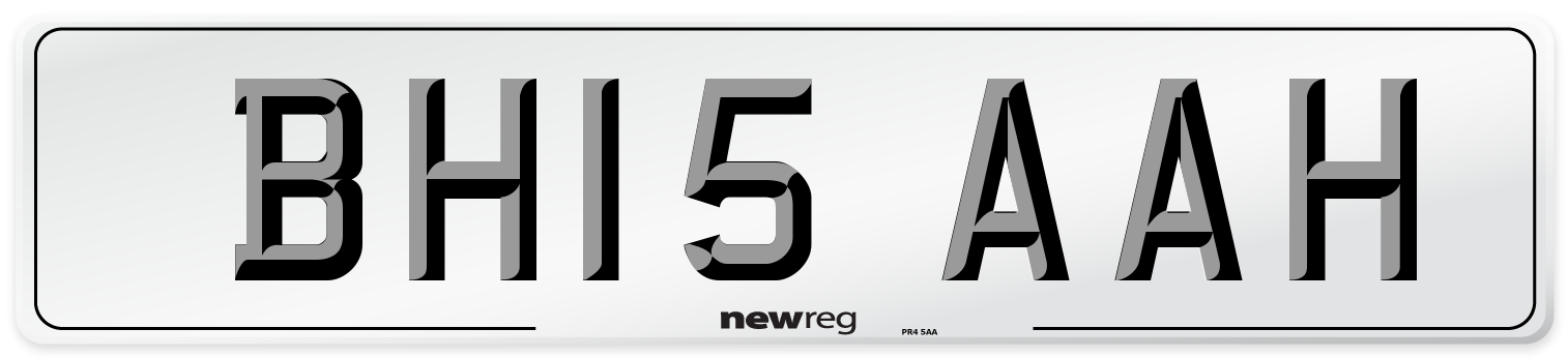BH15 AAH Number Plate from New Reg